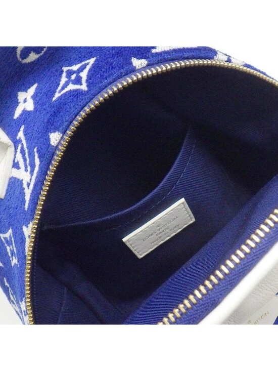 Louis Vuitton Backpack Palm Springs Mini Blue Monogram Jacquard Leather main image 11